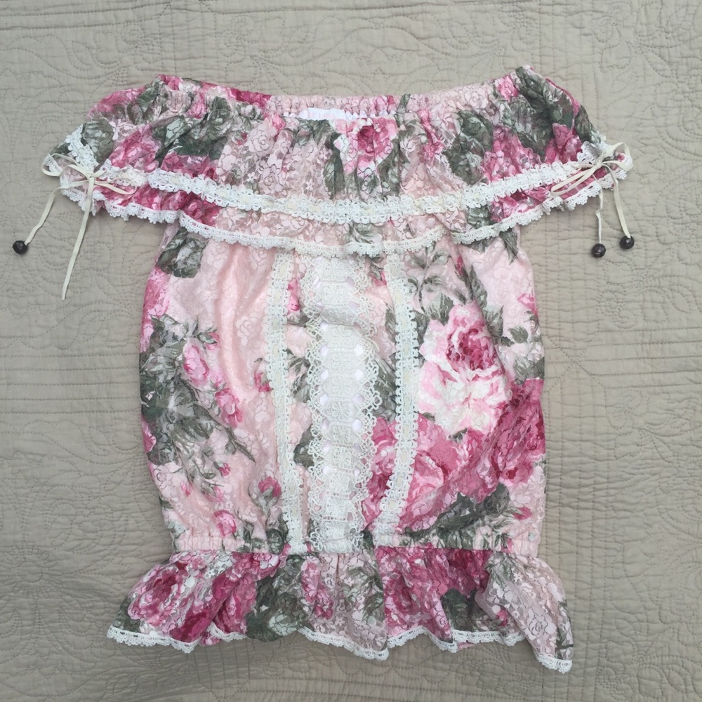 Rosy, Floral Liz Lisa Top
